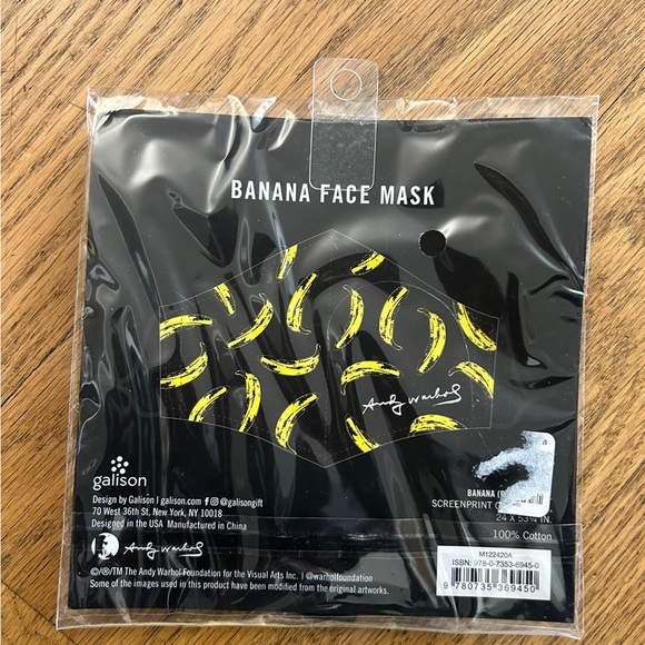 Andy Warhol Banana Face Mask - Picture 2 of 2